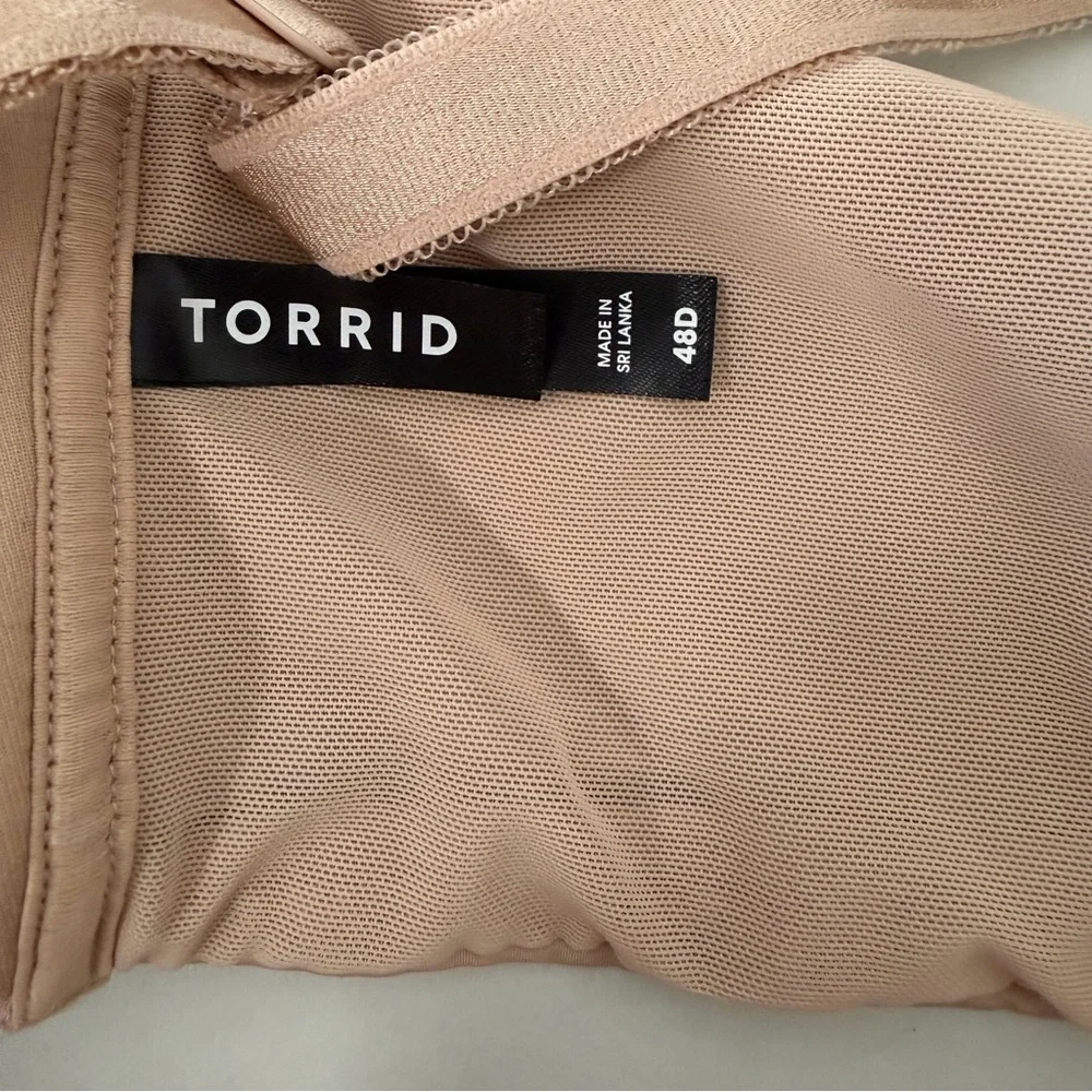 Torrid 48D Front Closure Bra Tan Lightly Padded Plus Size Comfort Bra - Picture 4 of 5